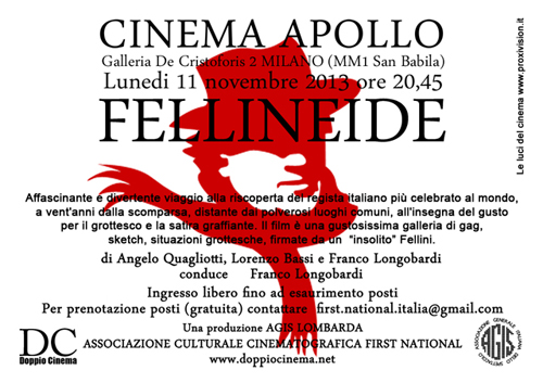 Antonio Foria - Proxivision all'Apollo SpazioCinema Milano Federico Fellini